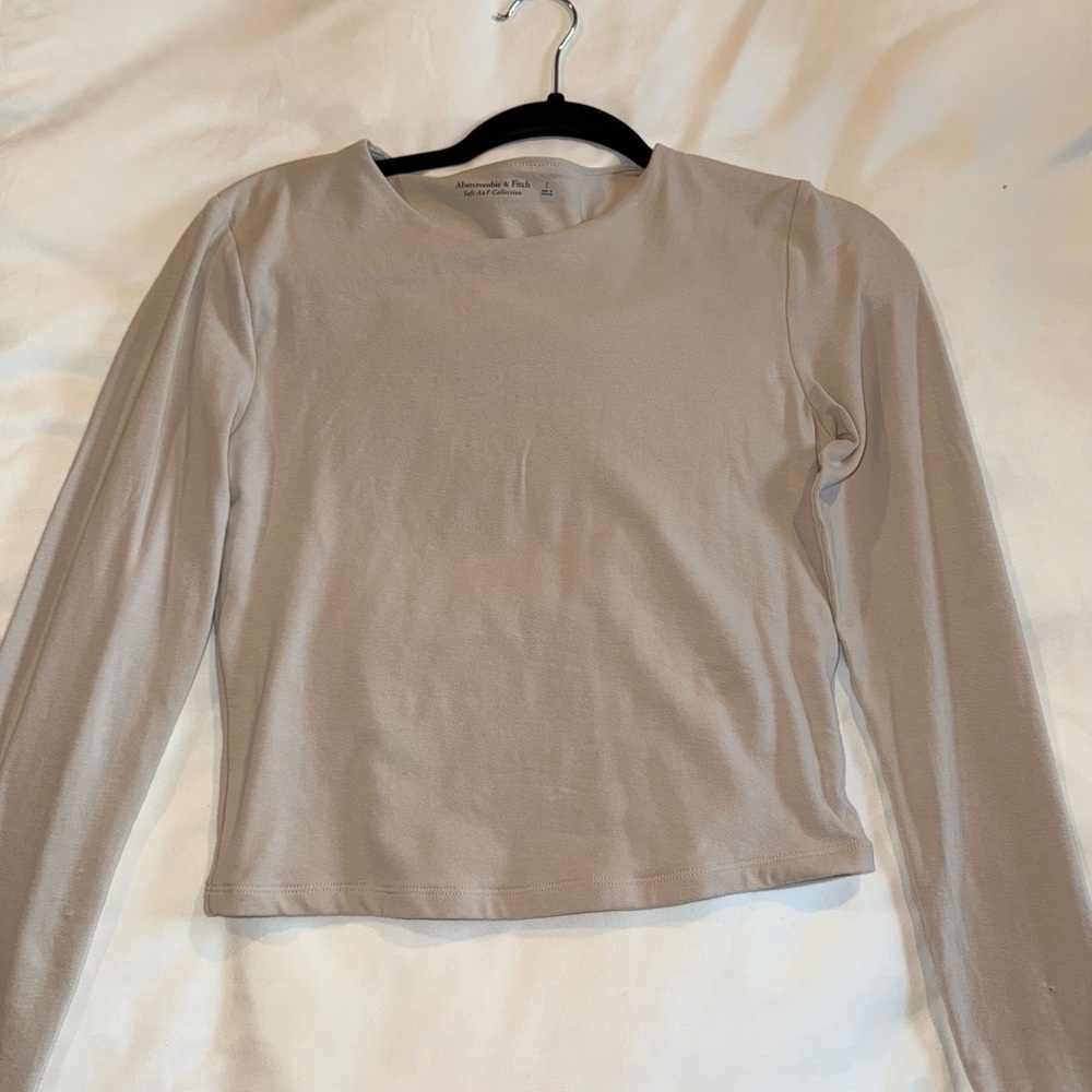 Abercrombie Women's Beige Long Sleeve Top
